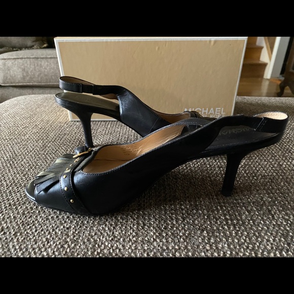 Michael Kors Slingback Peep Toe Heels - Picture 2 of 5